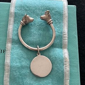 Tiffany and Co. Bull and Bear Key Ring in Sterling Silver